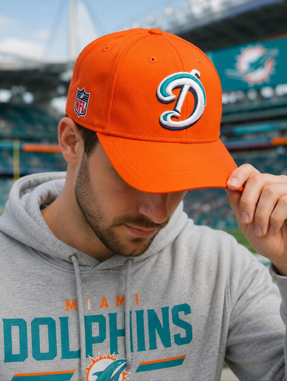 Nike Miami Dolphins Orange Fitted Cap